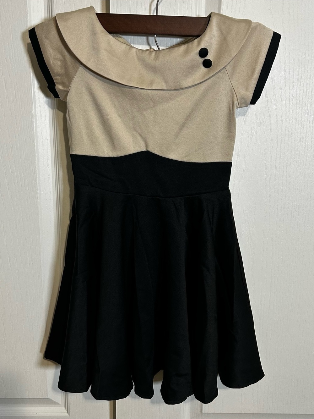 BlackButterfly Valerie Vintage 50s Clarity Swing Dress Champagne Black Girls 5/6